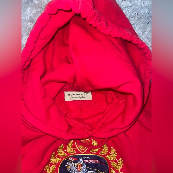 BURBERRY hoodie M Cotton red Style 8003488 - Picture 3 of 16